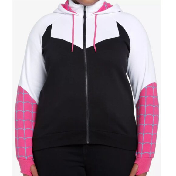 Her Universe Marvel Spiderman: Ghost-Spider Crop Hoodie 3X - Picture 1 of 10